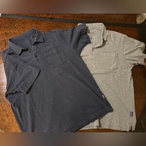 Men's Navy and Gray Polo Shirts